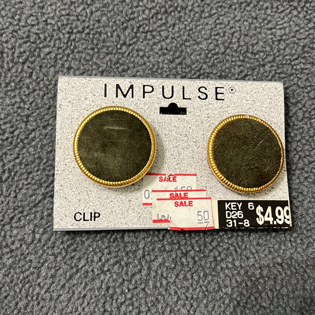 Vintage 90s Impulse Brand Clip On Earrings